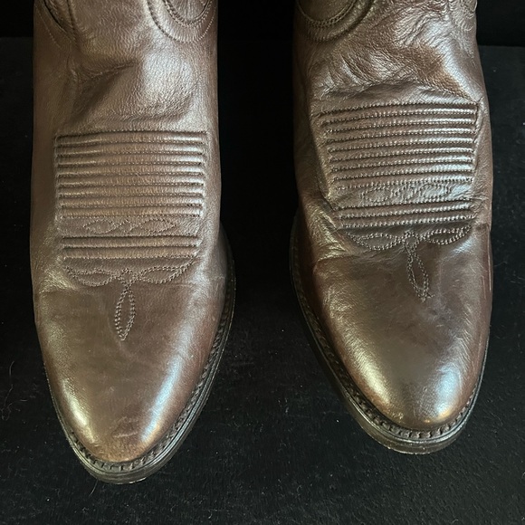 Dan Post Leather Cowboy Boots Dark Brown Men’s 8.5 Women’s 10 Leather sole main image 16